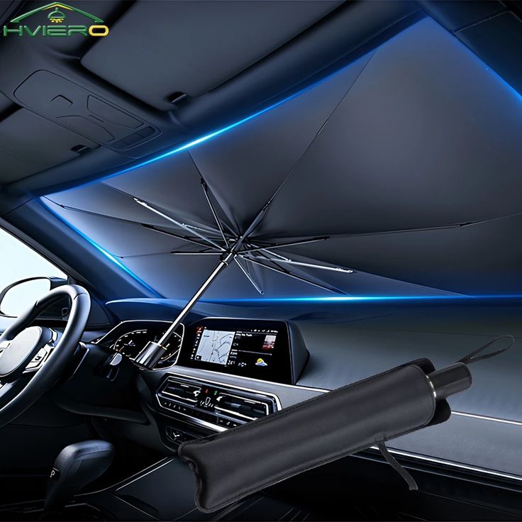 قابل للطي ويوفر حماية من الأشعة فوق البنفسجية والحرارة-Premium Car Windshield Sun Shade