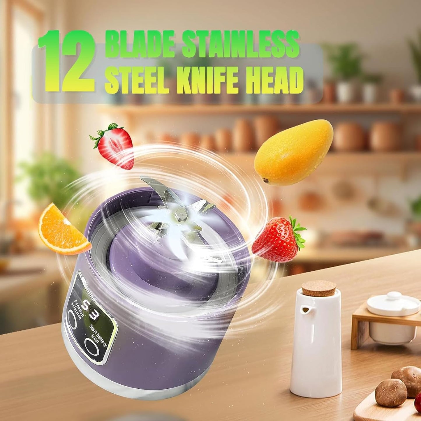 USB Rechargeable Portable Blender – Leak-Proof & Travel-Friendly