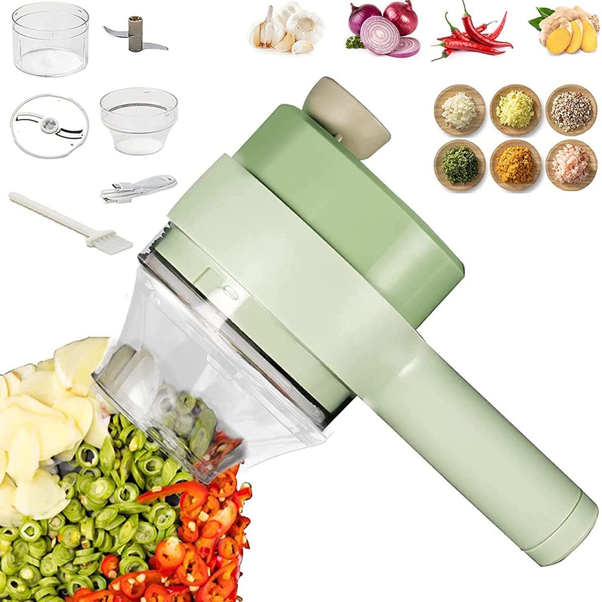 Wireless Electric Garlic Masher & Chopper – Multi-Purpose Kitchen Tool