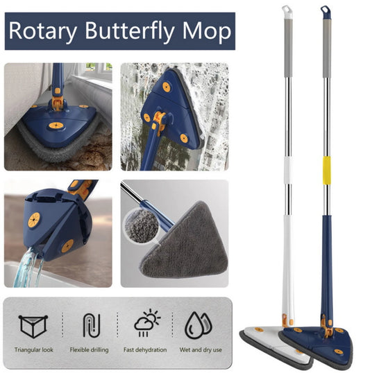 360° Rotating Triangular Mop – Reach Every Corner with Ease