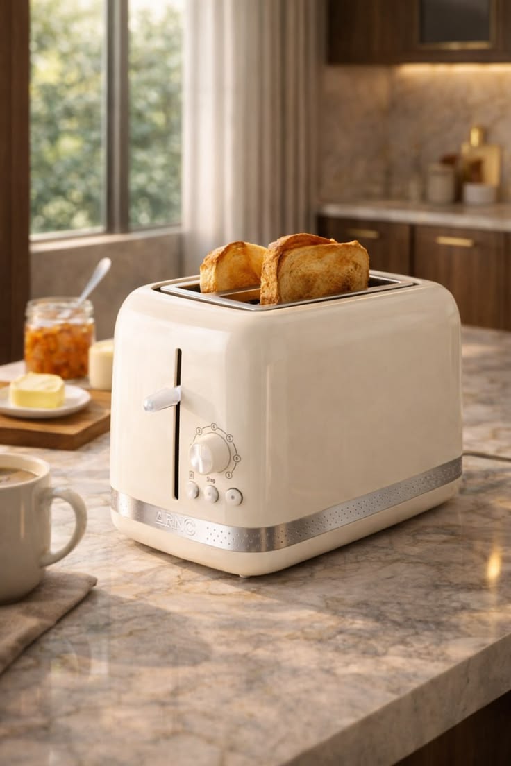 Olympia 2 Slice Toaster OE-506 Electric Bread Toaster Machine Fast Toasting UAE KSA