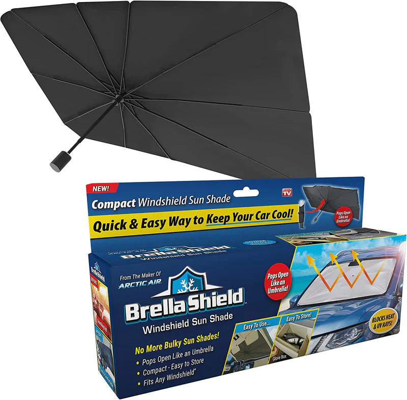 قابل للطي ويوفر حماية من الأشعة فوق البنفسجية والحرارة-Premium Car Windshield Sun Shade